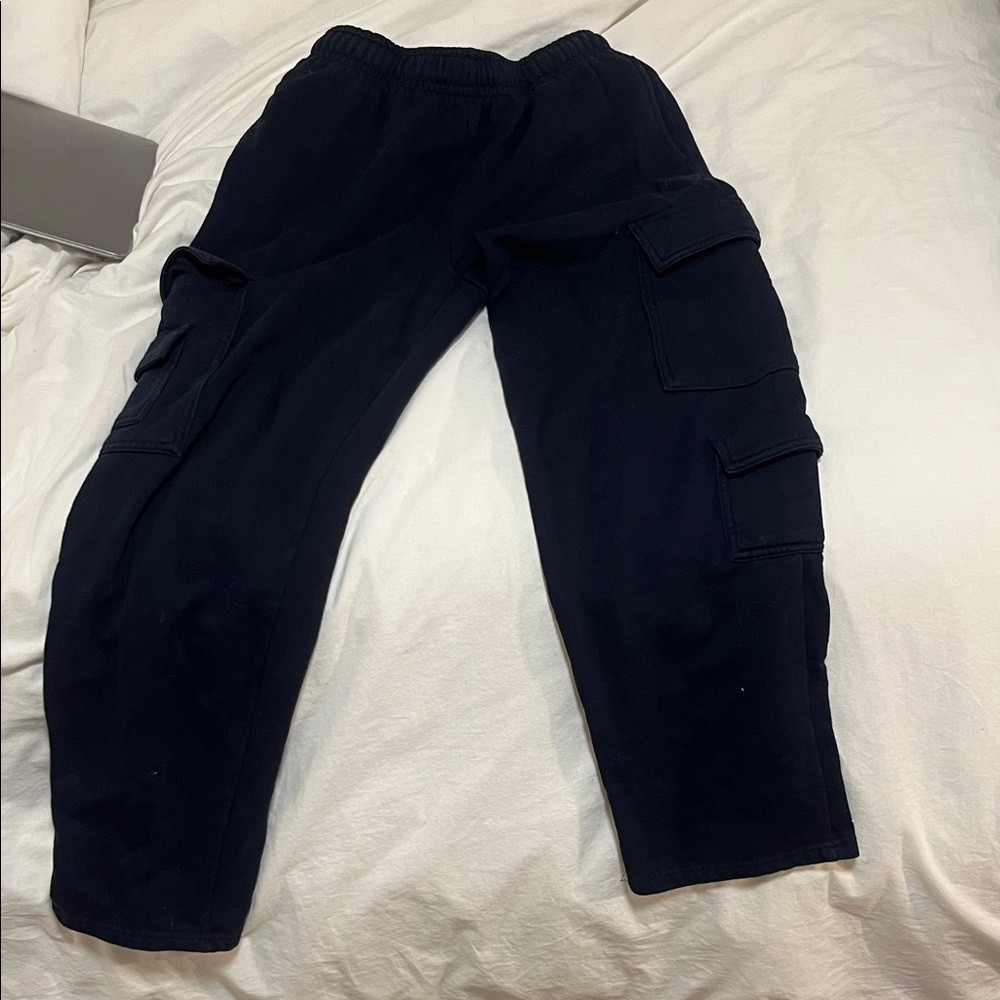 navy blue garage cargo pants